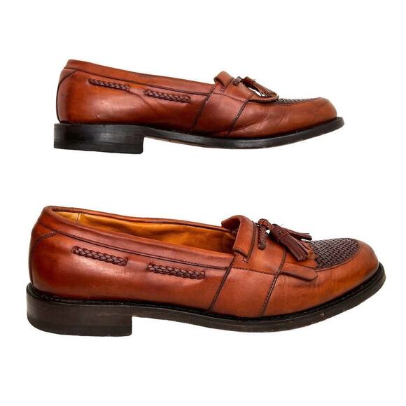 ALLEN EDMONDS Cody Kiltie Tassel Loafer Chili Weave in Cognac Men Size 9B main image 11